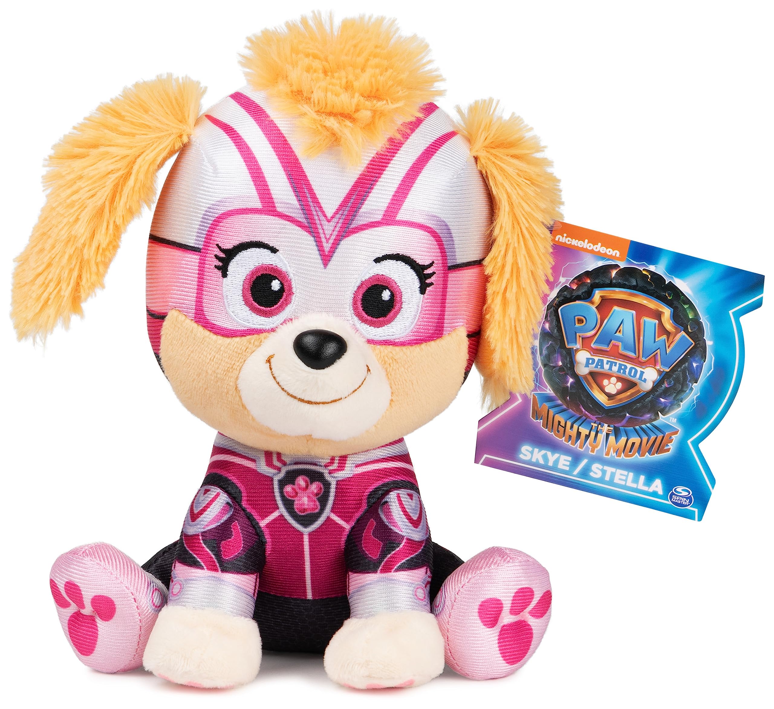 GUND PAW Patrol Der Mighty Kinofilm Skye, 15 cm - original Plüschtier zum Kinofilm 2023, ideal zum Nachspielen der Kinoabenteuer und als Lieblingskuscheltier, Spielzeug für Kinder ab 1 Jahr