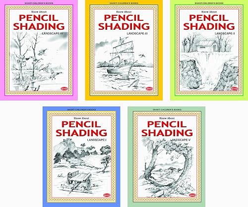 Know About Pencil Shading - Landscapes - English ( Set of 5 Books ) 2OO Pages