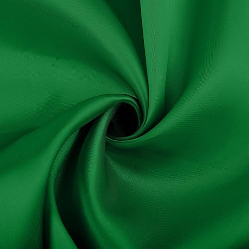 Miniatura 4 de ANECO 12 servilletas de satén suaves para cena, cuadradas, 17 x 17 pulgadas, para restaurante, boda, fiesta, cena (verde bosque)