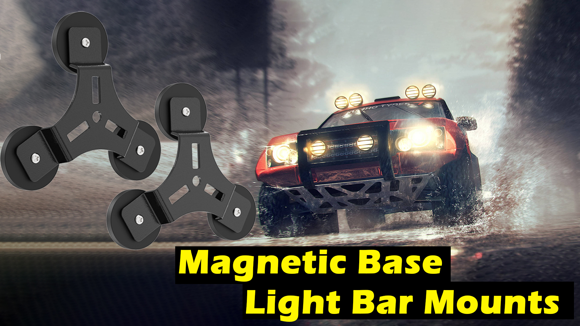 Image of Strong Magnetic Light Bar Mounts, 2Pcs
