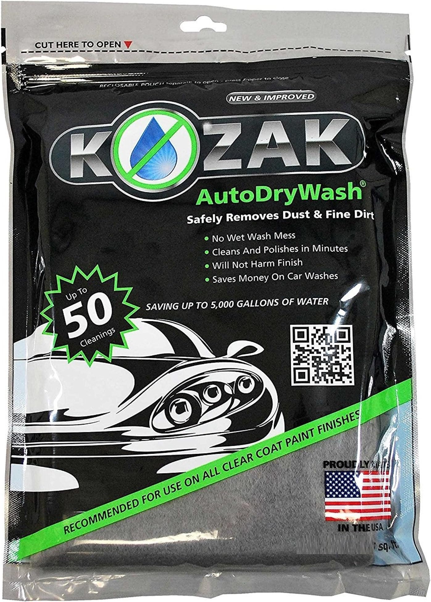 Kozak 1050 Auto Dry Wash Cloth 3.8 sq ft