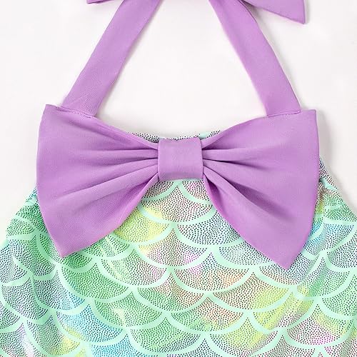 Miniatura 2 de LYSMuch 3Mo-6T - Mameluco de sirena de una pieza para niña, vestido sin mangas, vestido de tul