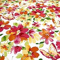 Vista 3 de CAIT CHAPMAN HOME COLLECTION Mantel de tela con cuentas para primavera y verano, fácil cuidado, resistente a las manchas