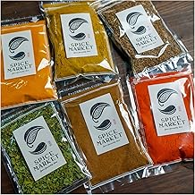 Set of 6 Spices, Coriander Powder, Turmeric Powder, Chili Pepper Powder, Cumin Seeds, Cumin Powder, 1 Bag, 3.5 oz (100 g), Caslimetei, 1 Bag, 0.4 oz (10 g), Basic Spice Set