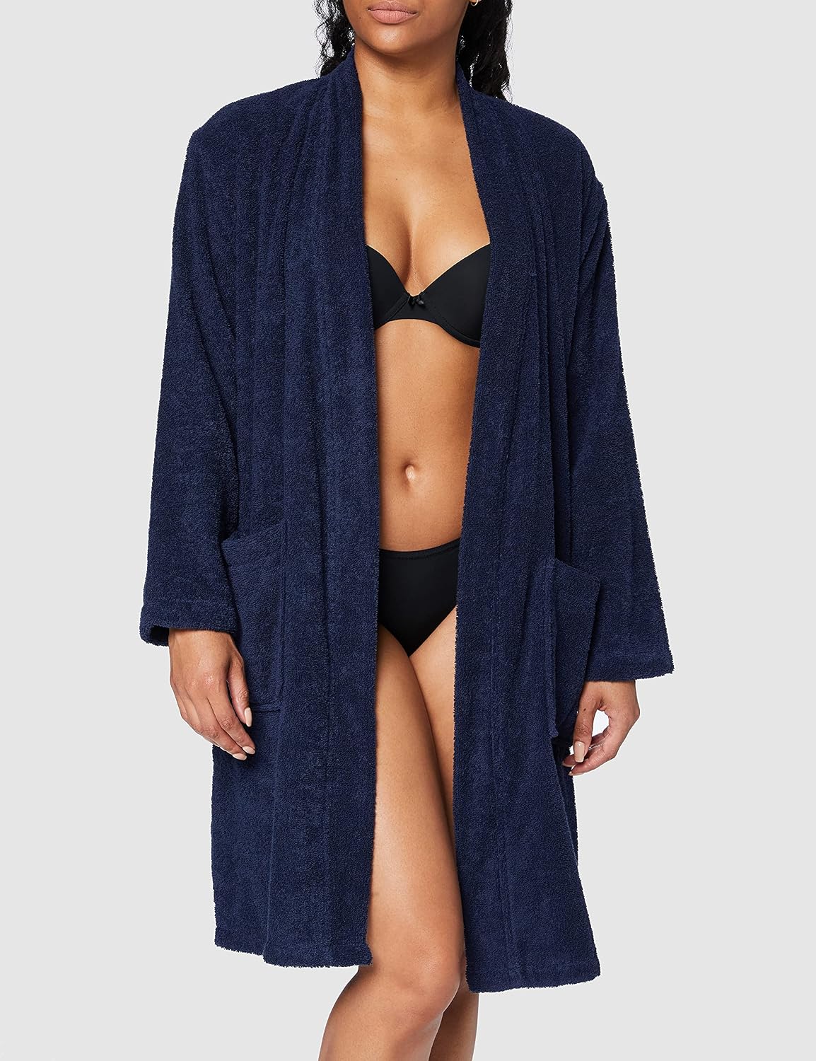 Iris & Lilly Women's Short Terry Towelling Robe