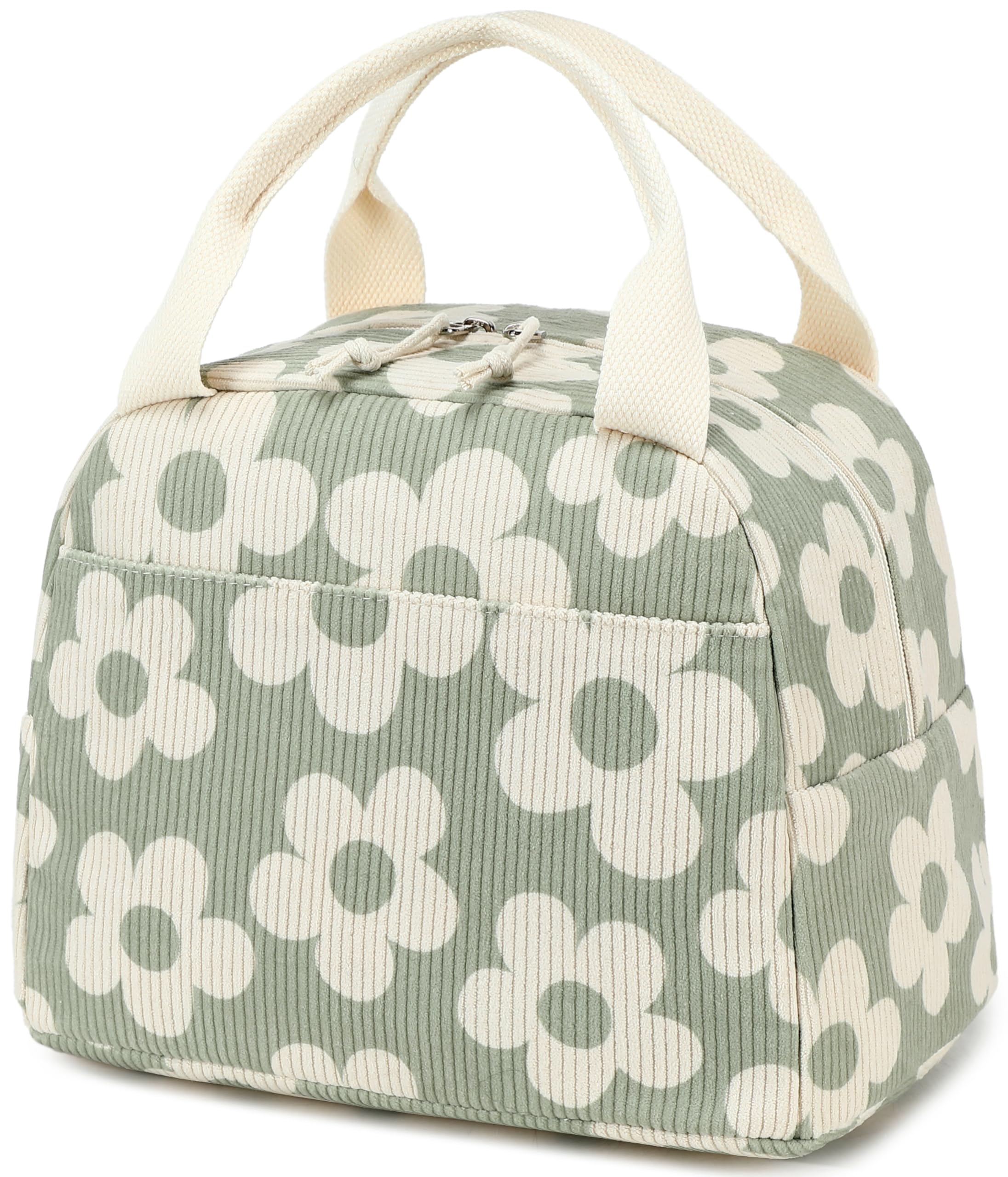 Bluboon Lunch Bag for Women Men Cute Corduroy Lunch Tote Bags Reusable Insulated Lunch Box Large Capacity Reusable Insulated Cooler for Work Picnic or Travel — image 1