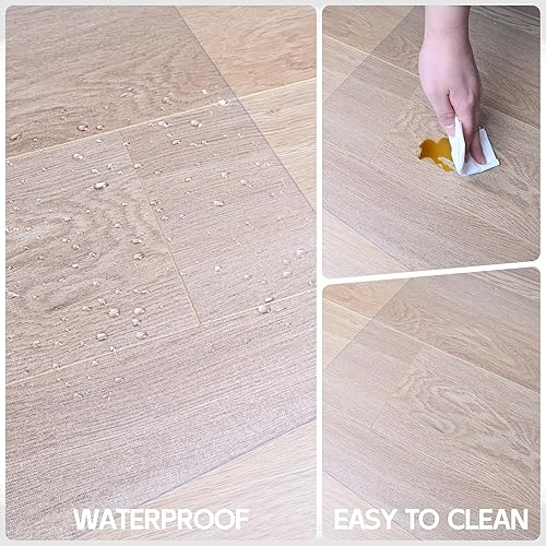 Miniatura 6 de Tapete para silla de oficina para suelo de madera dura, 30 x 48 pulgadas, tapete protector de suelo duro transparente y fácil de deslizar, tapete