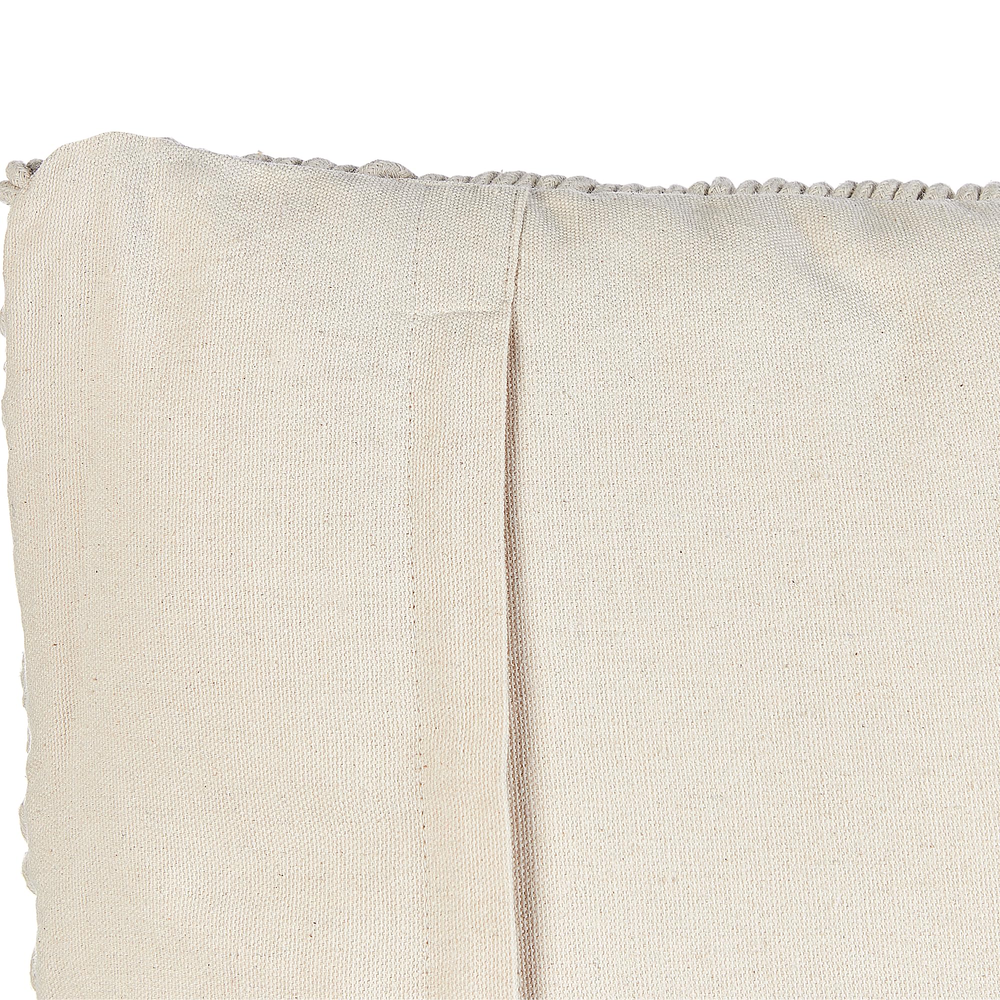 Beliani Dekokissen 2er Set Baumwolle beige 45 x 45 cm Makramee Design mit Fransen Pattan