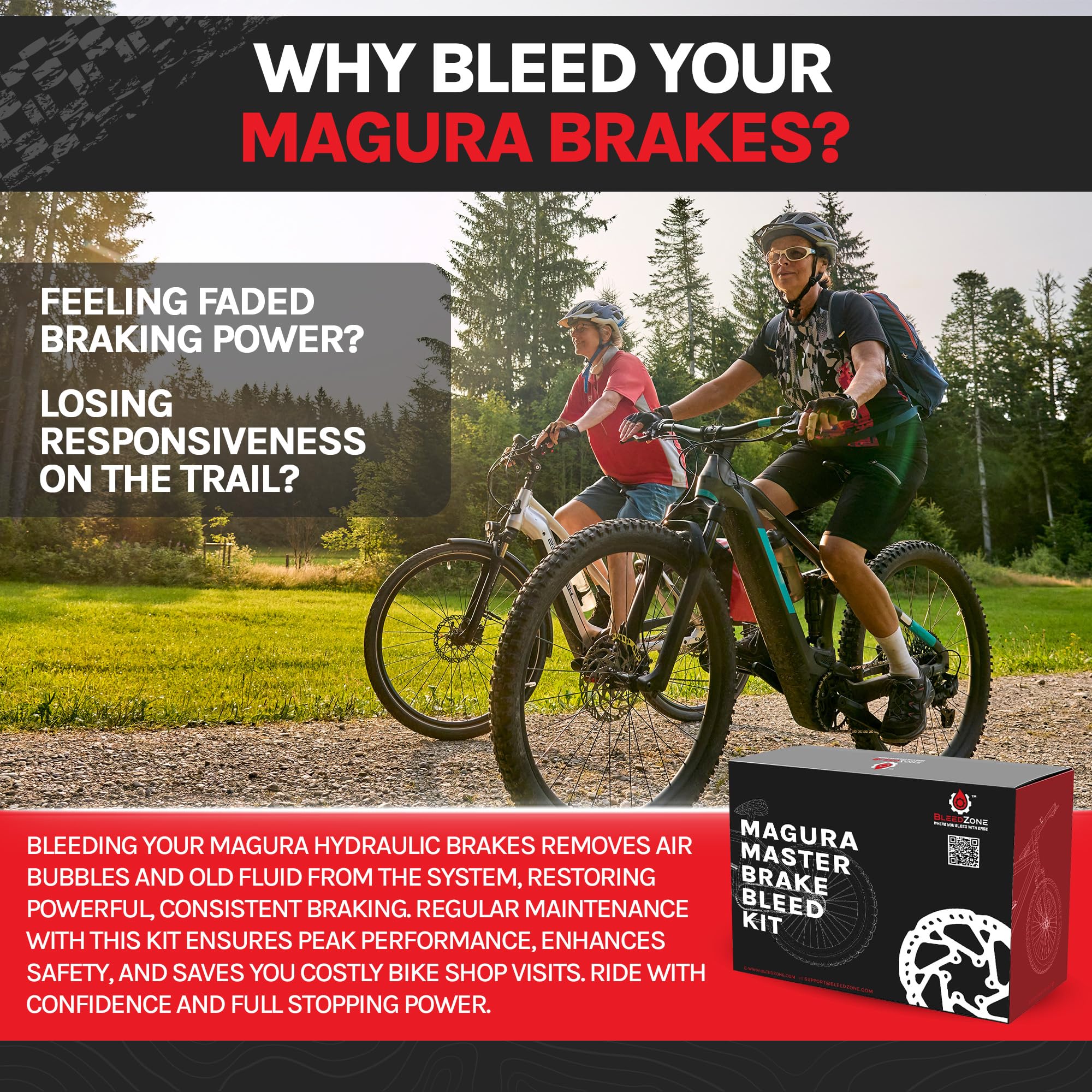 BleedZone - Zestaw odpowietrzający do hydraulicznych hamulców tarczowych Magura