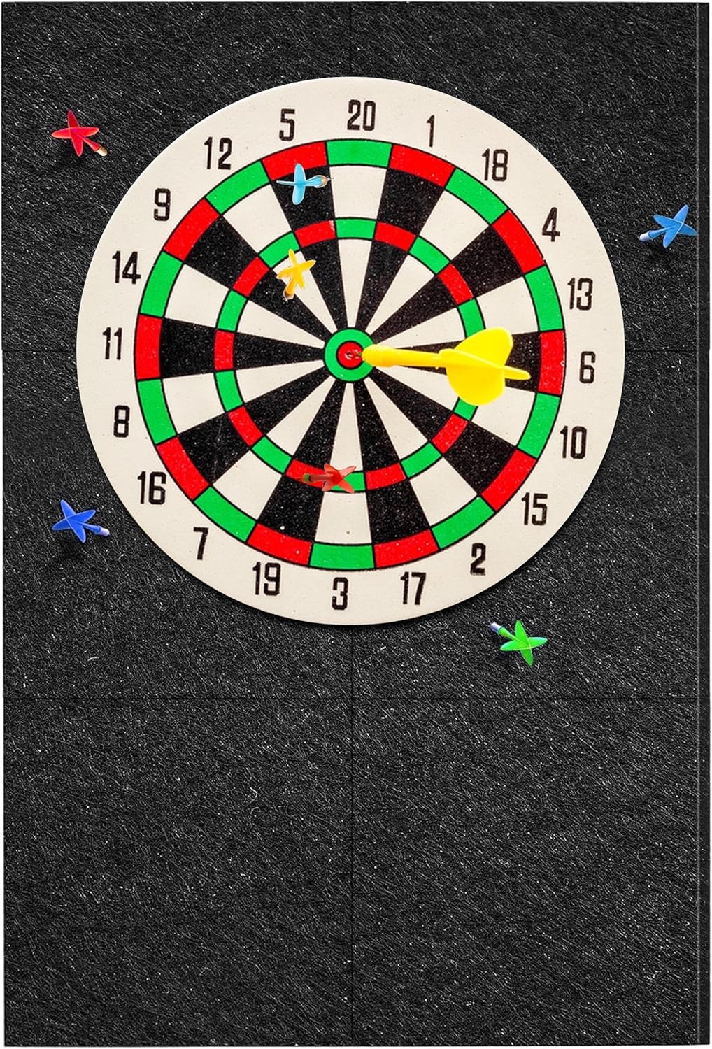Dart Board Wall Protector Self-Adhesive Wall Surround Board Dart Board Black Felt Wall Tiles Cork Dart Board Backer Cork Board Felt Dartboard Wall Protection