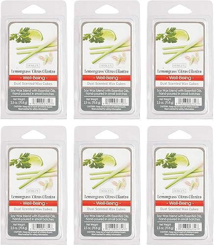 Miniatura 5 de Hosley Caribbean Breeze - Juego de 6 cubos de cera para derretir de 2.5 onzas cada uno. Cera vertida a mano con aceites esenciales. Ideal para