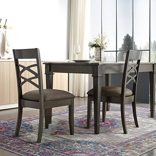 Miniatura 8 de Leick Home 594234 Laraline - Alfombra rectangular vintage de medallón turco con collage de medallón fucsia desteñido, para sala de estar,