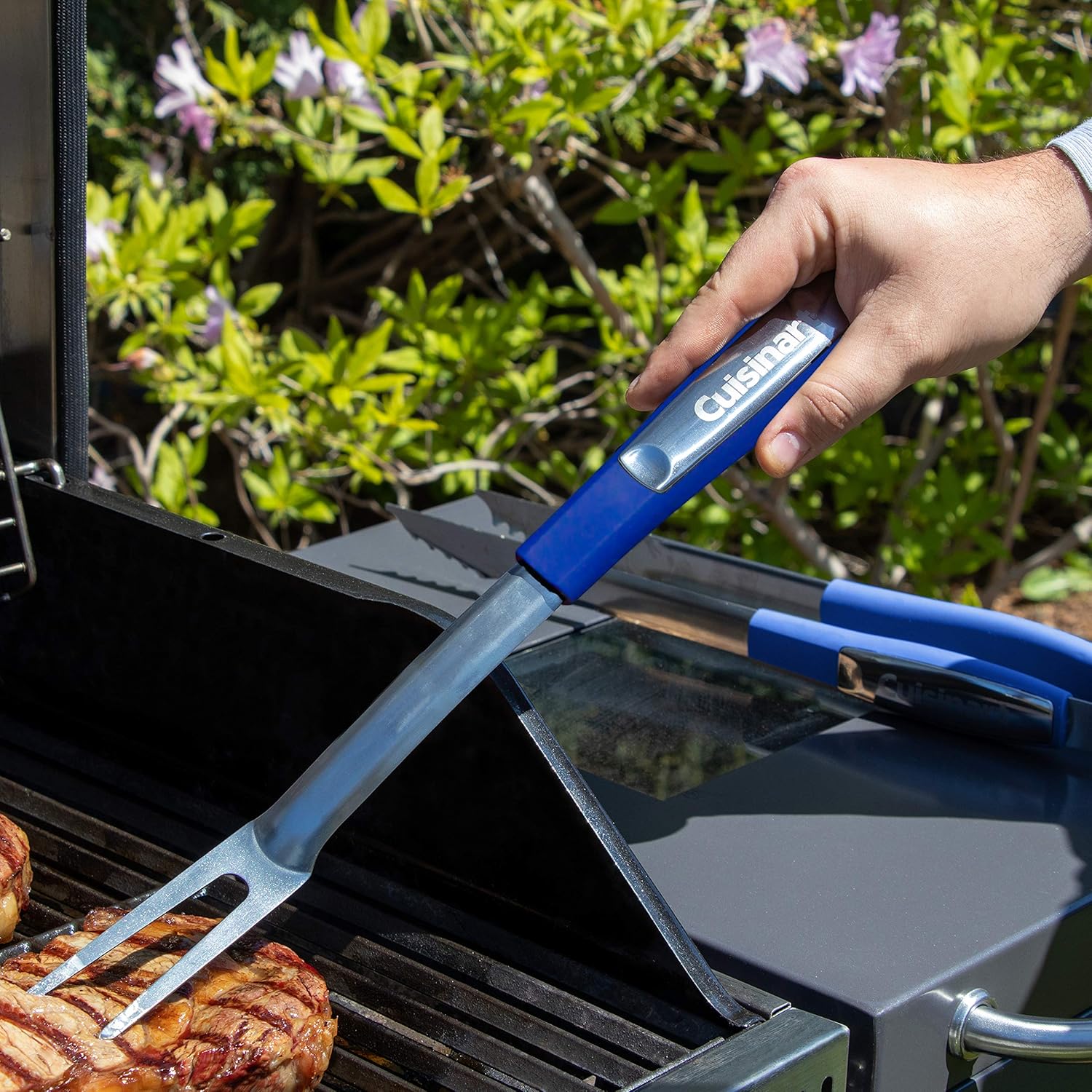Cuisinart CGS-233NA 3-Piece Grilling Tool Set, Navy : Everything Else