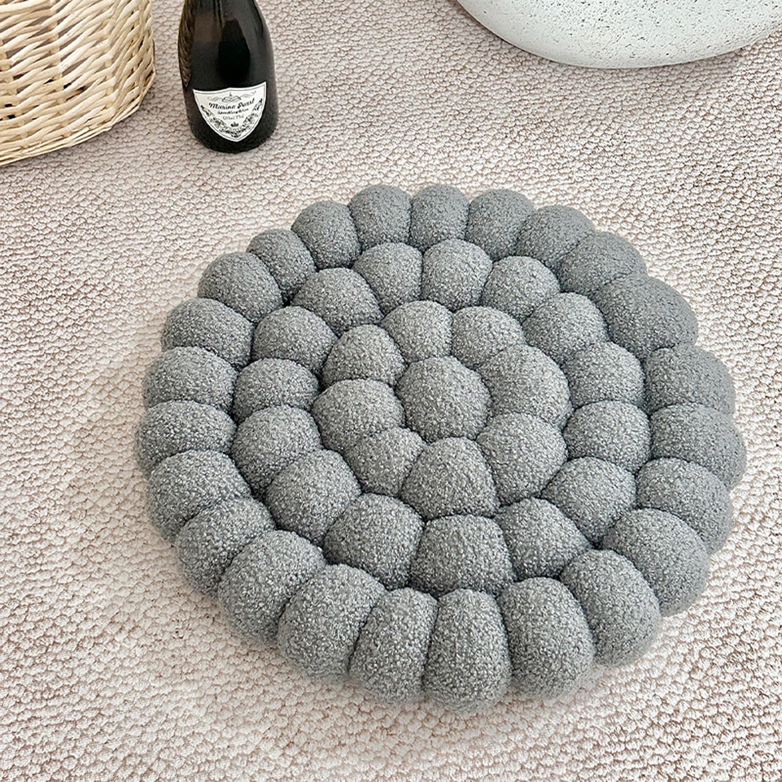 Rundes Plüschkissen für Kinder, Zuhause, Büro und Garten, Dekoration, Beige, weiches Kissen für Stuhl, Sofa, Bett und Boden