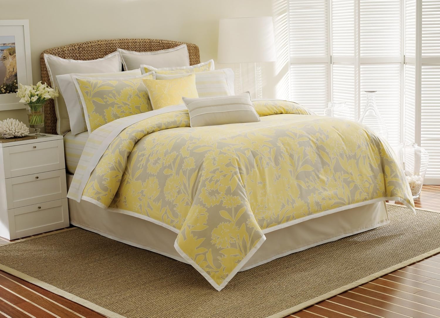 Welspun Nautica Summer Island Comforter Set, King, Linen