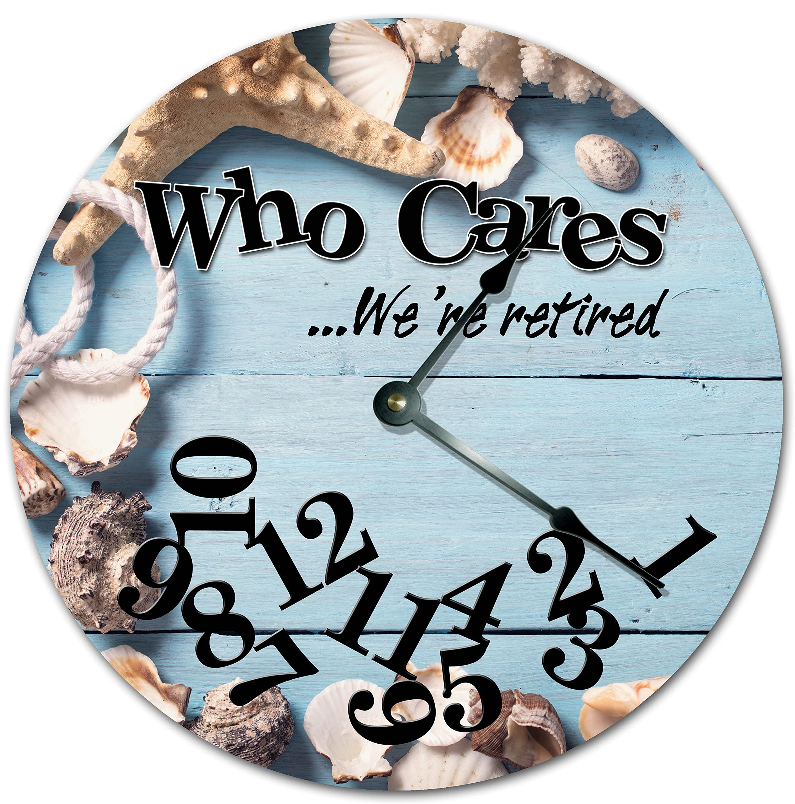 Horloge murale silencieuse en bois sans tic-tac grand format rond 38 cm maison