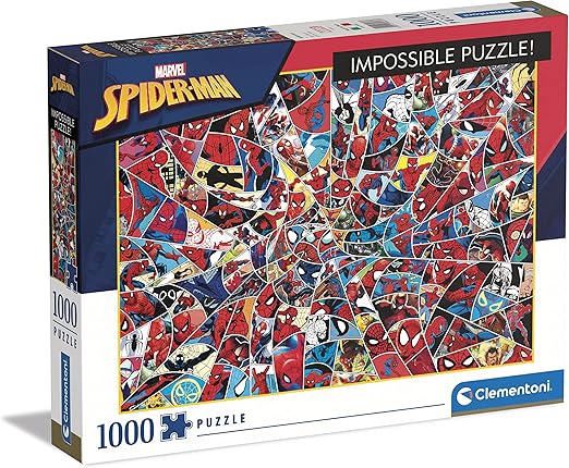 Clementoni Spider-Man Impossible Jigsaw Puzzle, Medium, 1000 Pieces, Multicolored, 39657