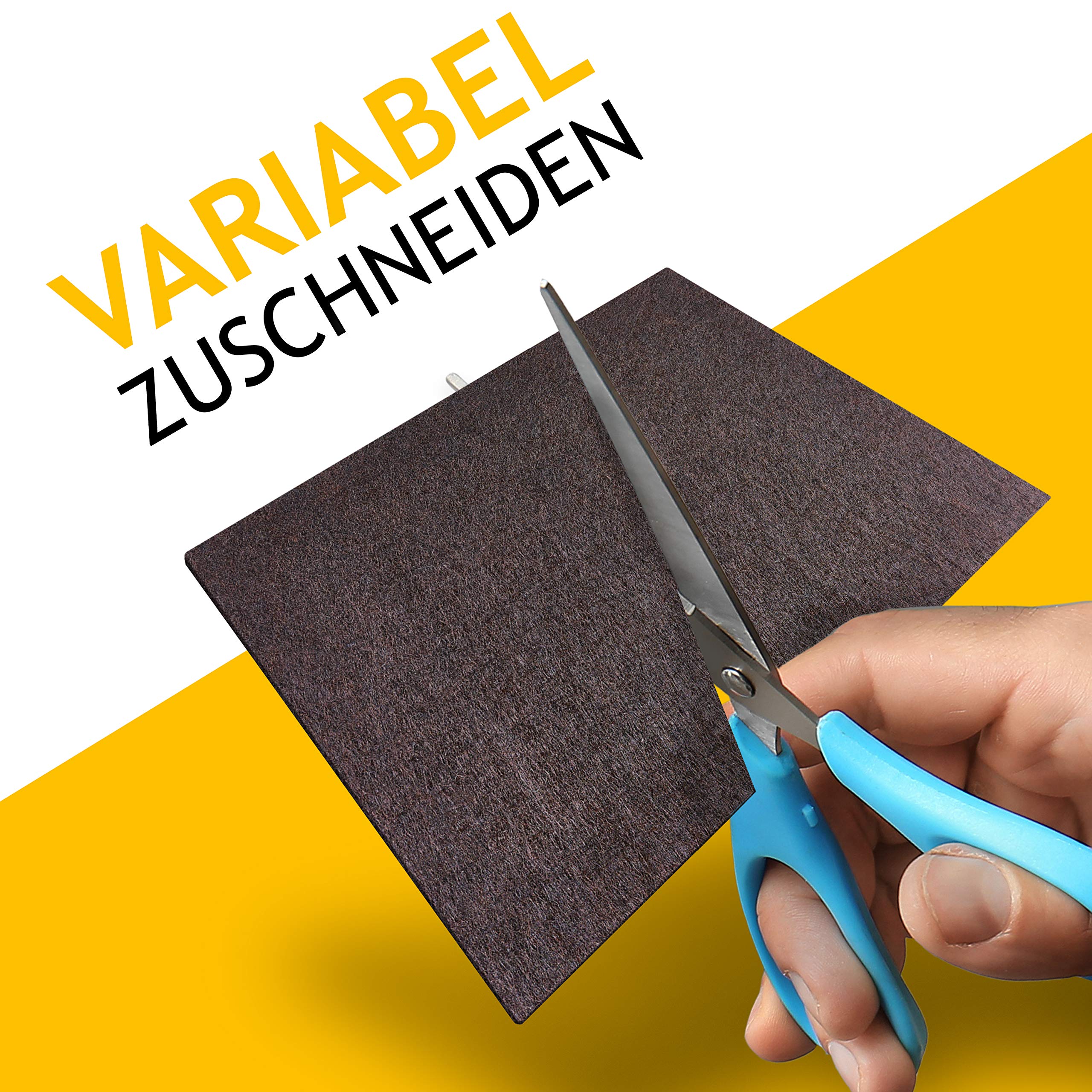 Nastro 3m Feltro Autoadesivi - Set 10 Pezzi 20x15cm Con Nastro 3M, Spessore 3mm Feltrini Per Mobili - Foto 4