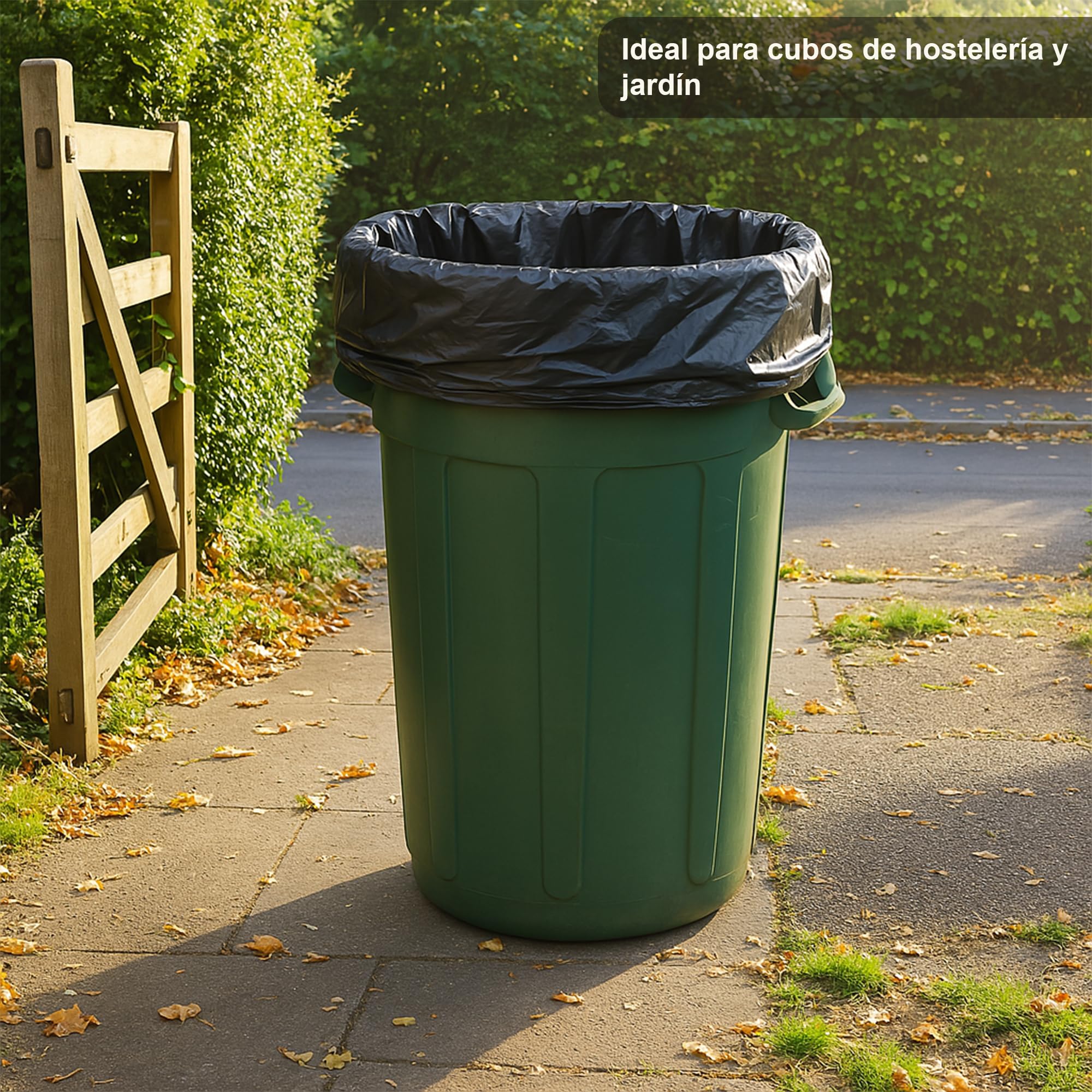 40 Rollos de Bolsas de Basura 120L (400 Unidades) | Muy Resistentes | Ideal para Uso Jardín, Hostelería, desperdicios | Bolsas de Plástico | Económicas