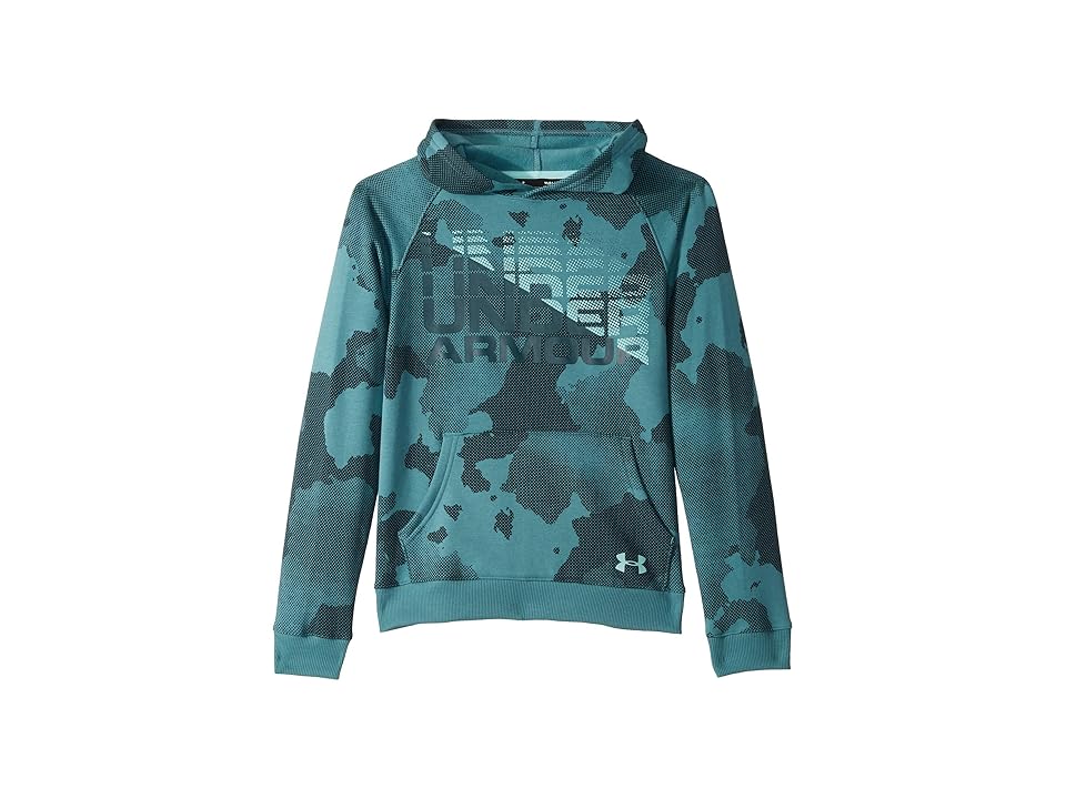 

Under Armour Kids Rival Wordmark Hoodie (Big Kids) (Batik/Neo Turquoise) Boy's Sweatshirt, Multi
