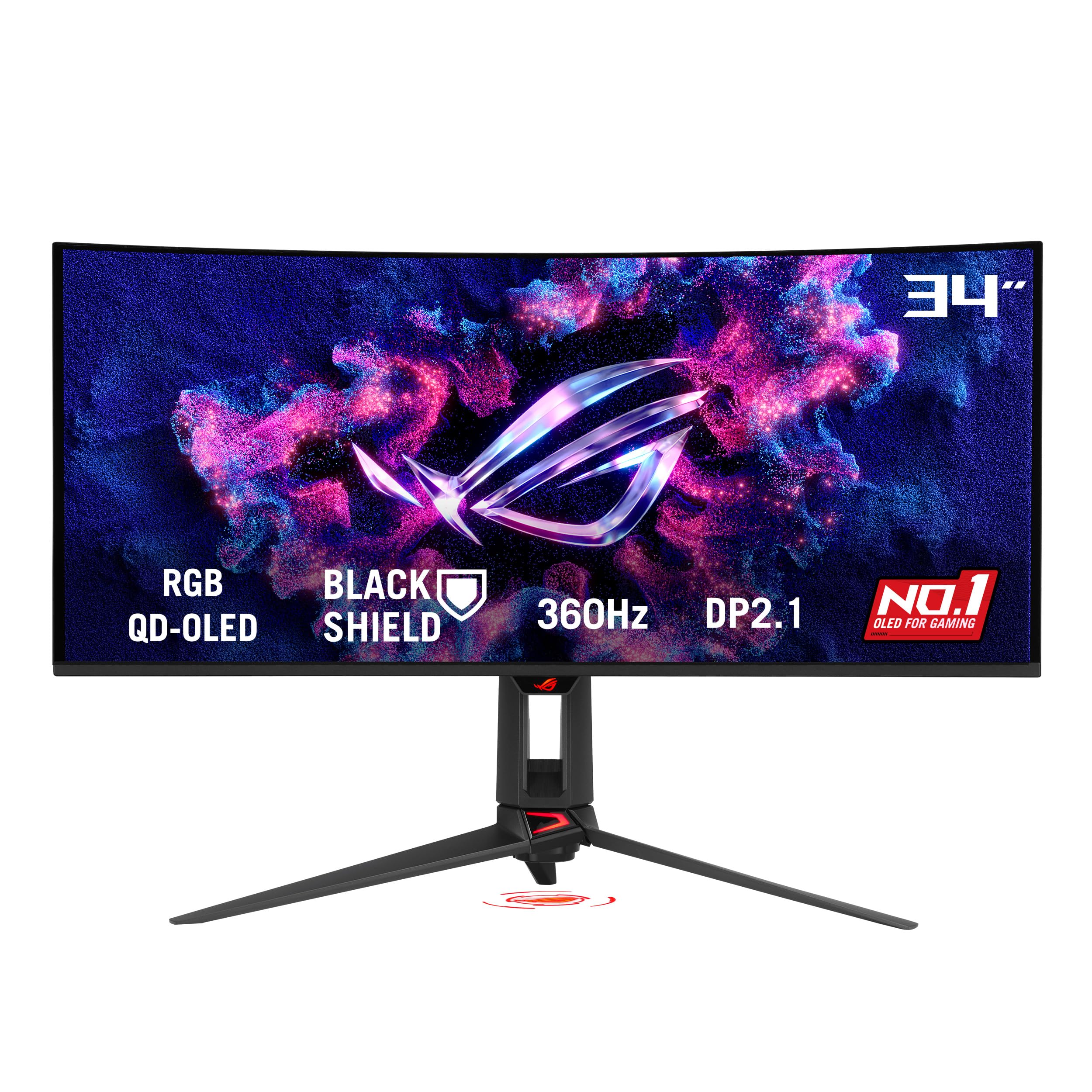 ASUS ROG Swift OLED PG34WCDN - Monitor Gaming QD-OLED de 34" con película BlackShield, 360Hz, 0,03ms, G-Sync, Neo Proximity Sensor, DisplayHDR 500 True Black, DP 2.1a, HDMI 2.1 y USB-C