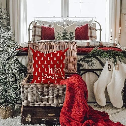 Miniatura 3 de DFXSZ TH-30F18 - Juego de 2 fundas de almohada navideñas de 18 x 18 pulgadas, decoración de invierno familiar para el hogar y el sofá