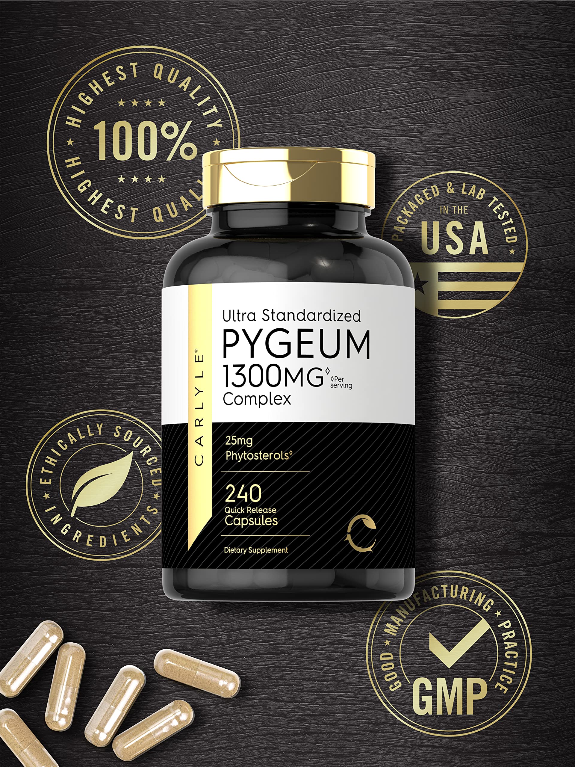 Carlyle Pygeum Arficanum Bark Extract | 240 Capsules — Amazon image 5