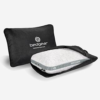 Bedgear Storm Performance Pillow – Cooling Bed Pillow for Hot Sleepers, Medium Firm Support for All Sleep Positions – Dual-Sided Comfort, Breathable Air-X Mesh, Washable Ver-Tex Cover, Travel Size