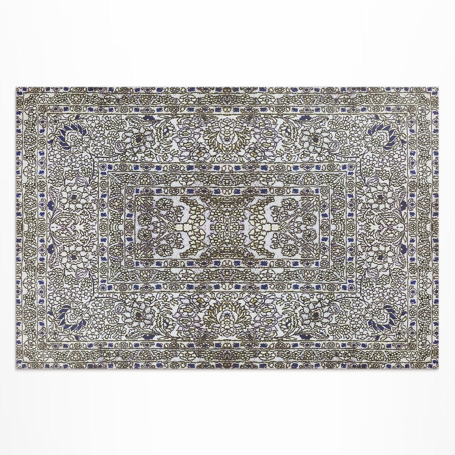 Tapis d'extérieur résistant à la décoloration 60x90 rectangle en PVC pour jardin et balcon