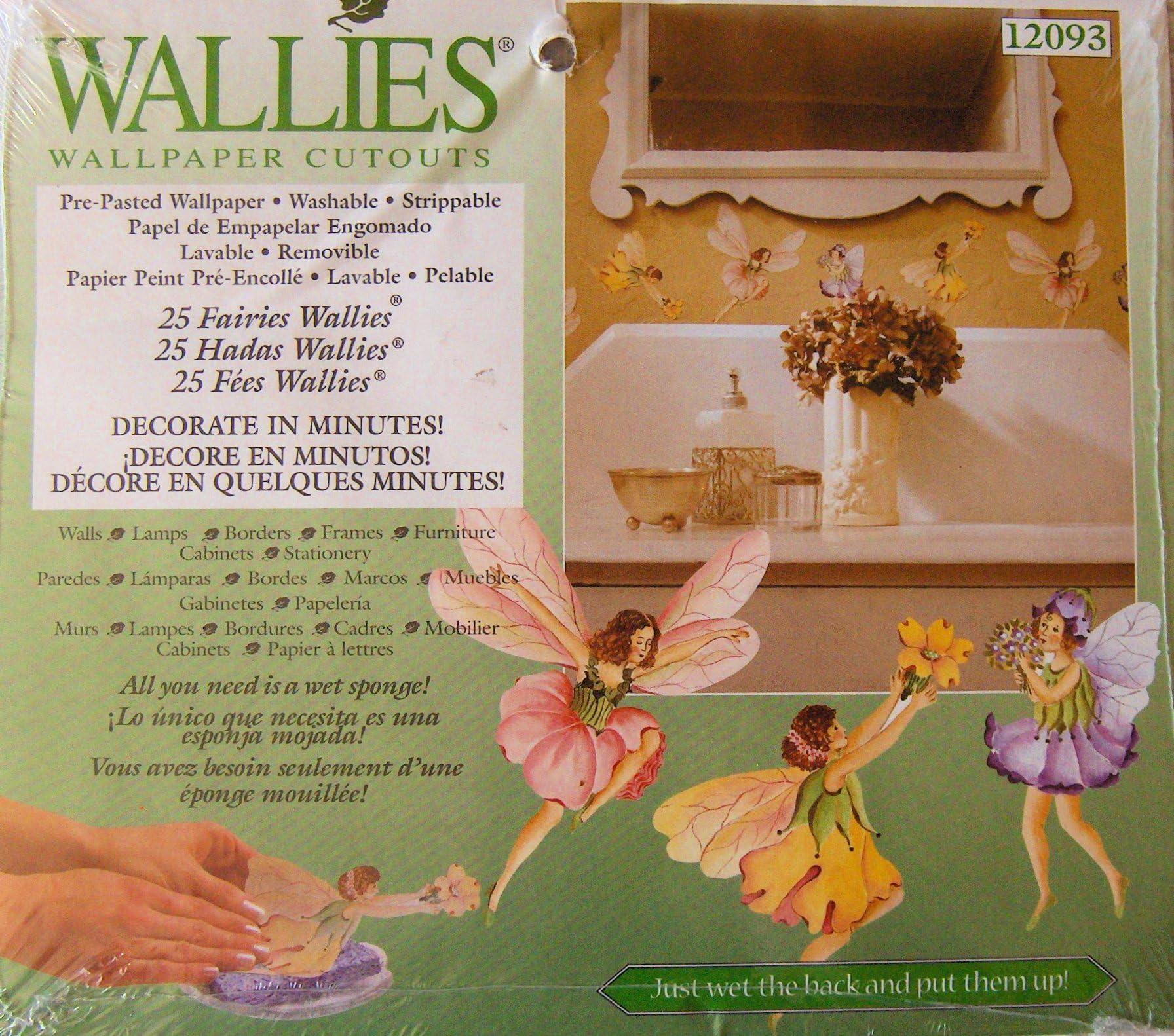 Wallies Wallpaper Cutouts 25/Pkg-Flower Fairies 6"X7-1/2"
