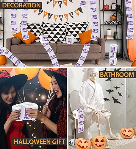 Miniatura 5 de Printed TP Halloween Beware Papel higiénico con estampado de regalo de broma - Papel higiénico aterrador para regalo de broma sorpresa para