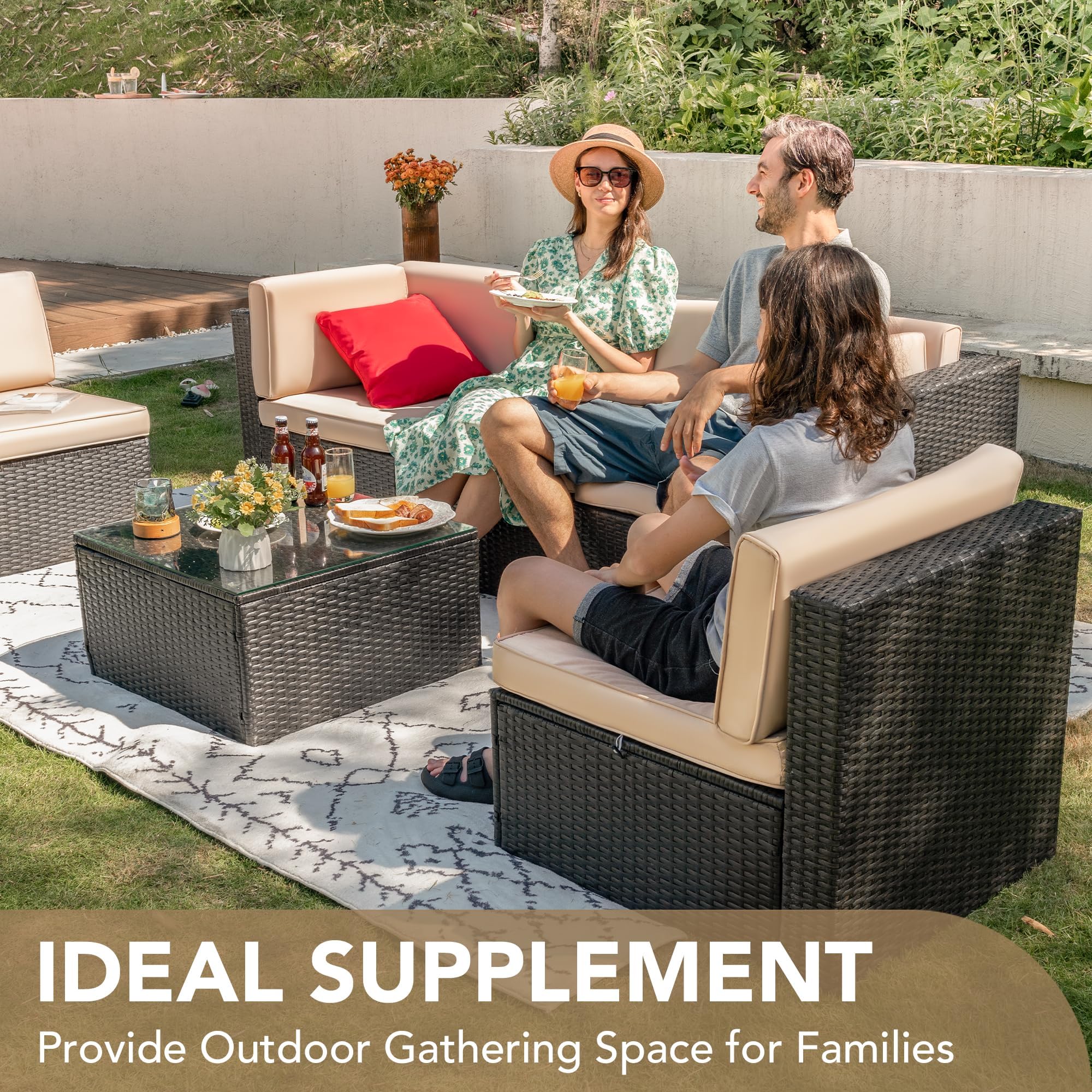Best Patio Sofa Set for 2026: 5 Picks Vetted 2 Devoko 5 Pieces Patio Furniture Sets Outdoor Sectional Patio Sofa — product photo