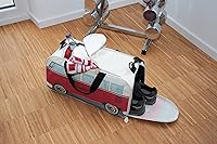 Vista 5 de BRISA VW Collection - Volkswagen Samba Bus T1 Camper Van Sport, gimnasio, bolsa de viaje, bolsa de lona con compartimento para zapatos y artículos