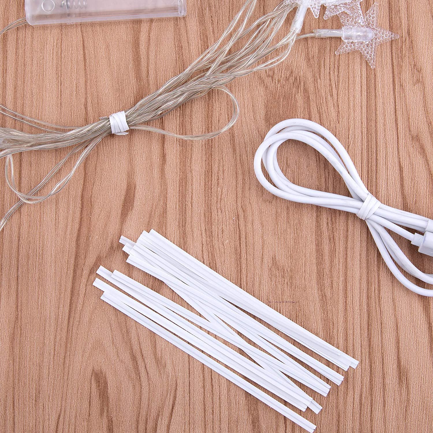 LUTER 1000 pezzi 12 cm cravatte intrecciate in carta bianca fascette riutilizzabili cravatte intrecciate in carta sacchetti di caramella, sacchetti di caffè, snack, torte, forniture per feste
