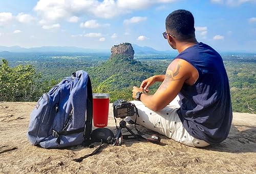 Miniatura 6 de Droitdoit Vaso de acero inoxidable de 20 onzas con aislamiento al vacío, doble pared, botella de viaje con tapa y popote para agua, té helado o