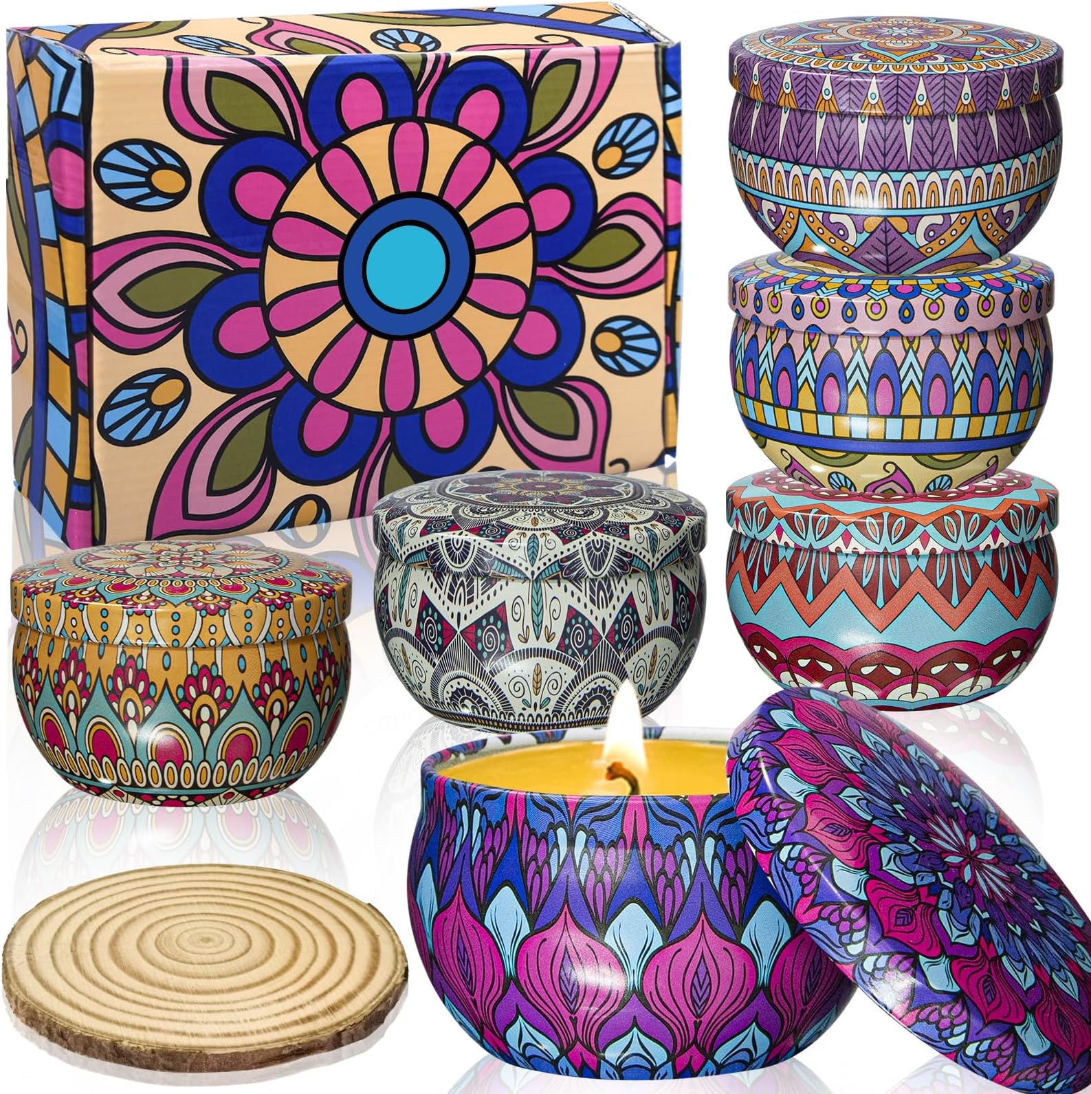 Scented Candles Gifts for Women | Aromatherapy Candles for Home | Presents for Mum | Birthday Gifts for Women | The Total Burning time is 114 Hour | 6 Coun