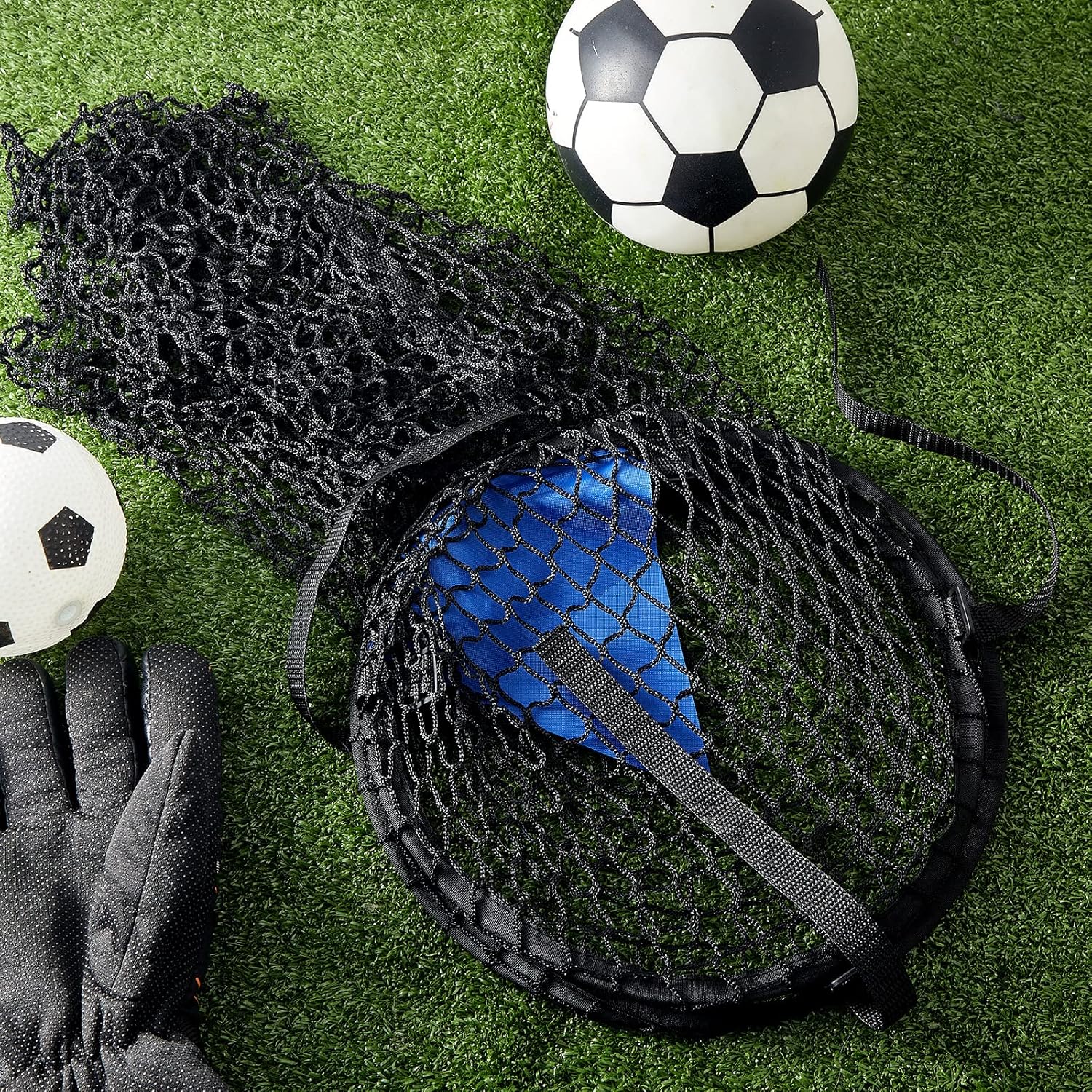 Lenwen Soccer Goal Target Net Top Bins Training Equipment 23 in Soccer Target for Goal Training Easy to Attach Detach Ball Top Bin for Football Shooting Accuracy Practice Equipment Trainer Gift