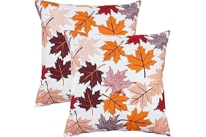Maple-Themed Thanksgiving Outdoor Pillow Covers