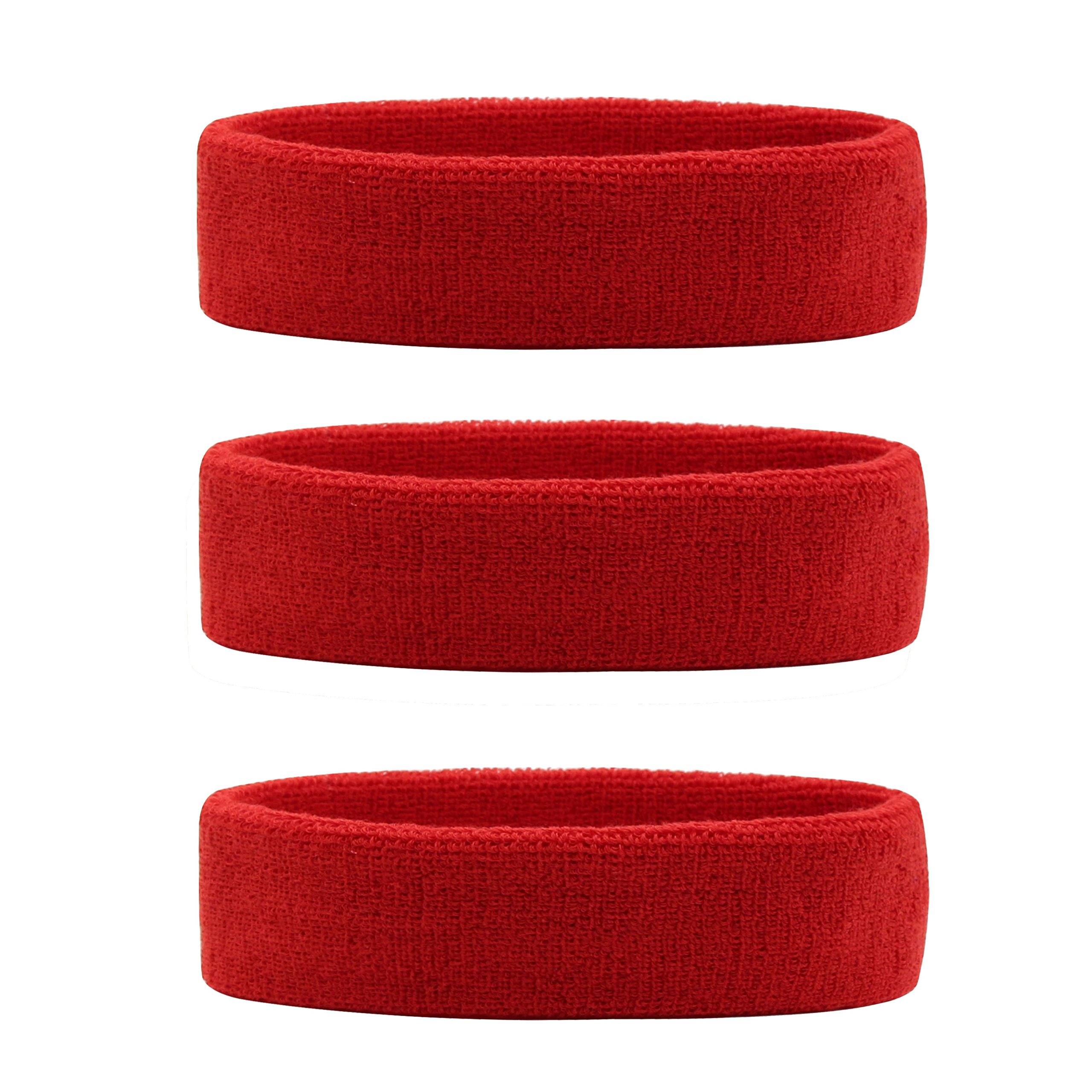 Hanerdun sports headband, women men sweatbands, cotton terry, for running, biking, jogging, tennis, football — image 1