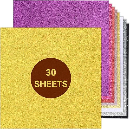 Miniatura 7 de Cartulina verde con purpurina de 12 x 12 pulgadas, papel para Cricut, tarjeta gruesa para hacer tarjetas, álbumes de recortes, manualidades (30