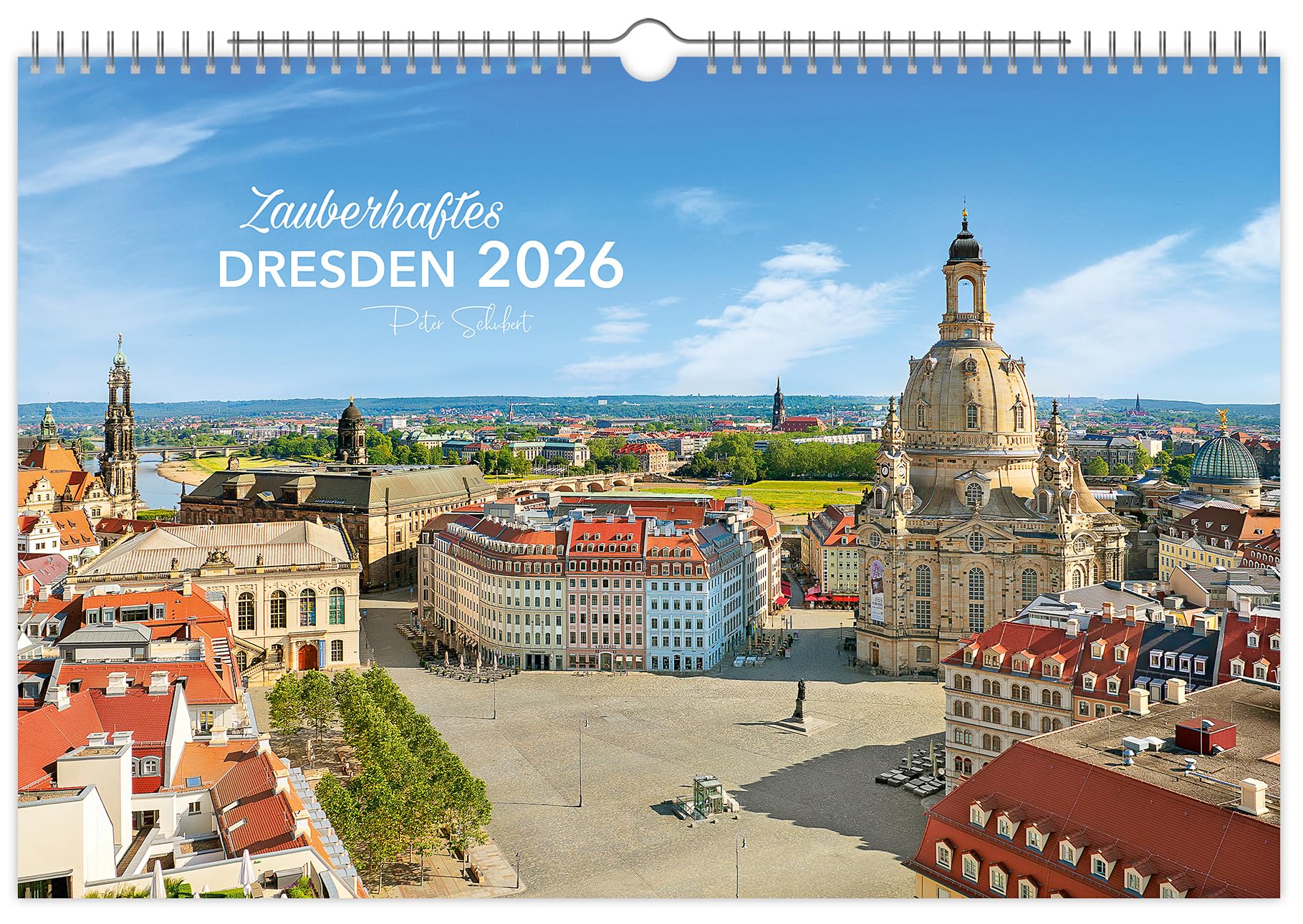 Kalender Zauberhaftes Dresden 2026 XXL | 60 x 40 cm | schwarzes Kalendarium