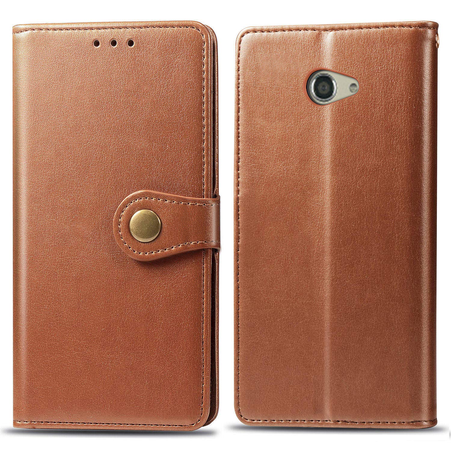 for 京セラ BASIO4 KYV47 BASIO 4 ベーシオ4 かんたんスマホ2 A001KC ケース 手帳型 ビジネスフリップノートレザーケースシンプルなレトロなファッション携帯電話ケース防水と汚れた携帯電話ケース多機能財布収納付きスタンド携帯電話シェルPUレザー保護カバー耐久性のある摩擦(黄)