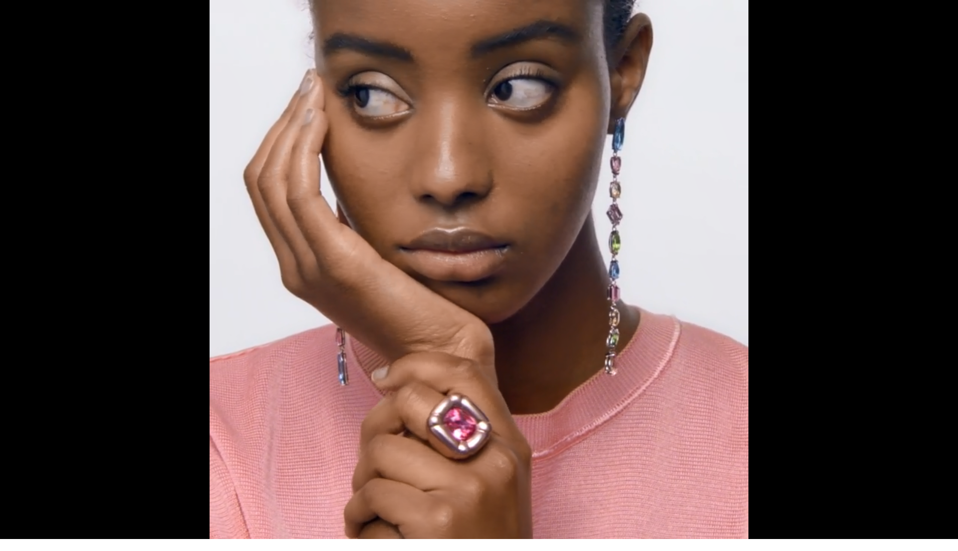 Amazon.com: Swarovski Dulcis Cocktail Ring with Pink Cushion-Cut