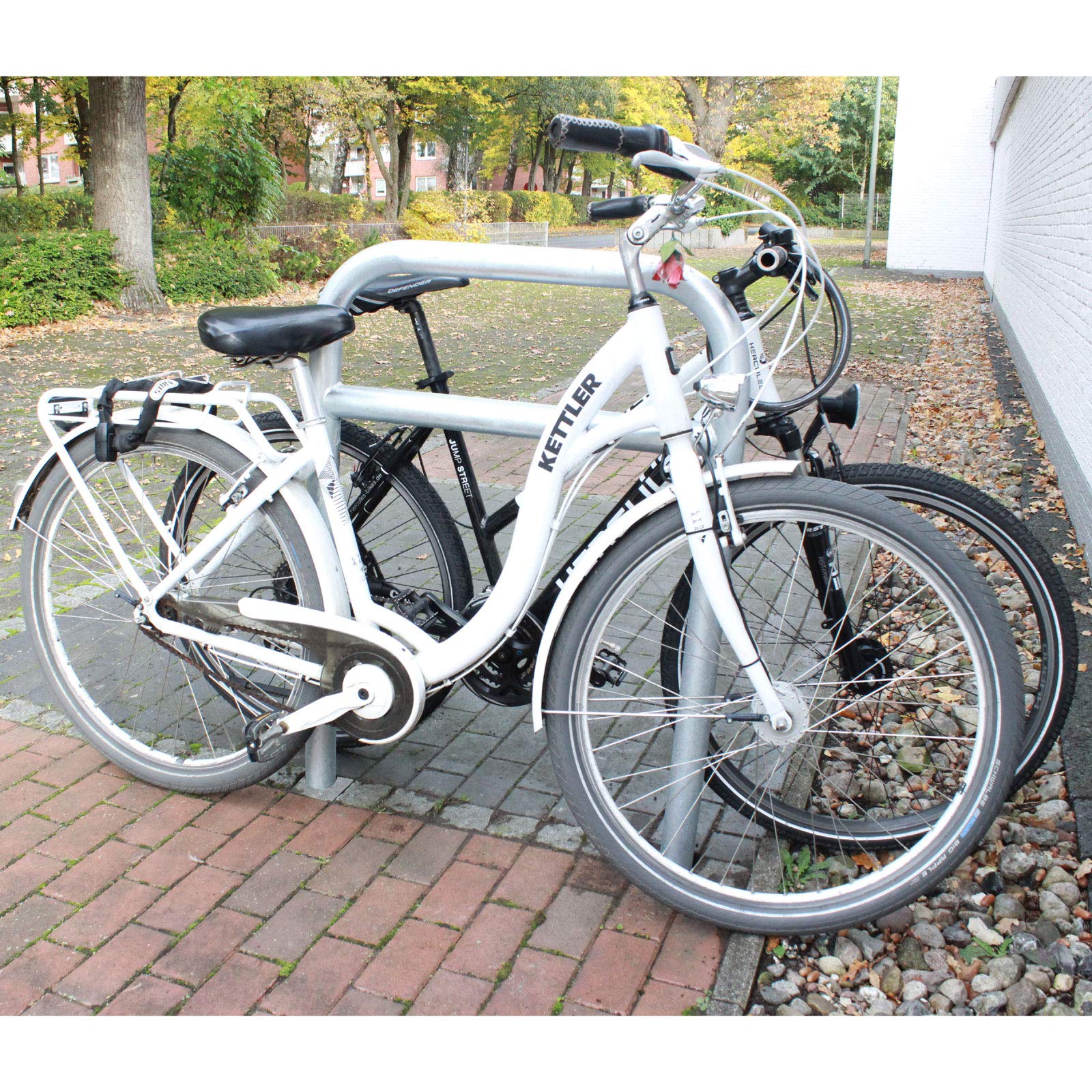 TRUTZHOLM Fahrradanlehnbügel zum Einbetonieren Fahrradständer Anlehnbügel Anlehnständer Poller Ständer feuerverzinkt Fahrradständer Fahrrad Ständer Rad Baumschutzbügel