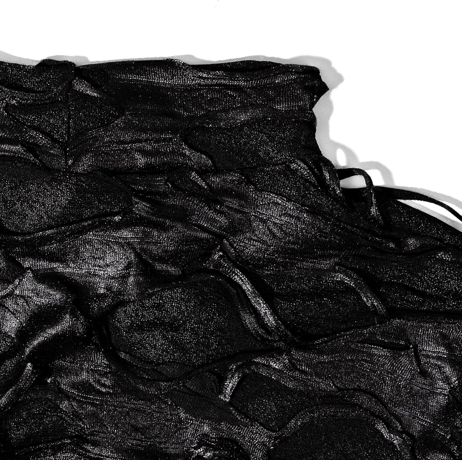 magorange Women Sexy Mock Neck Mesh Hole Hollow Out Mini Dress Long Sleeve Backless Bodycon Mini Club Party Dress - Image 8