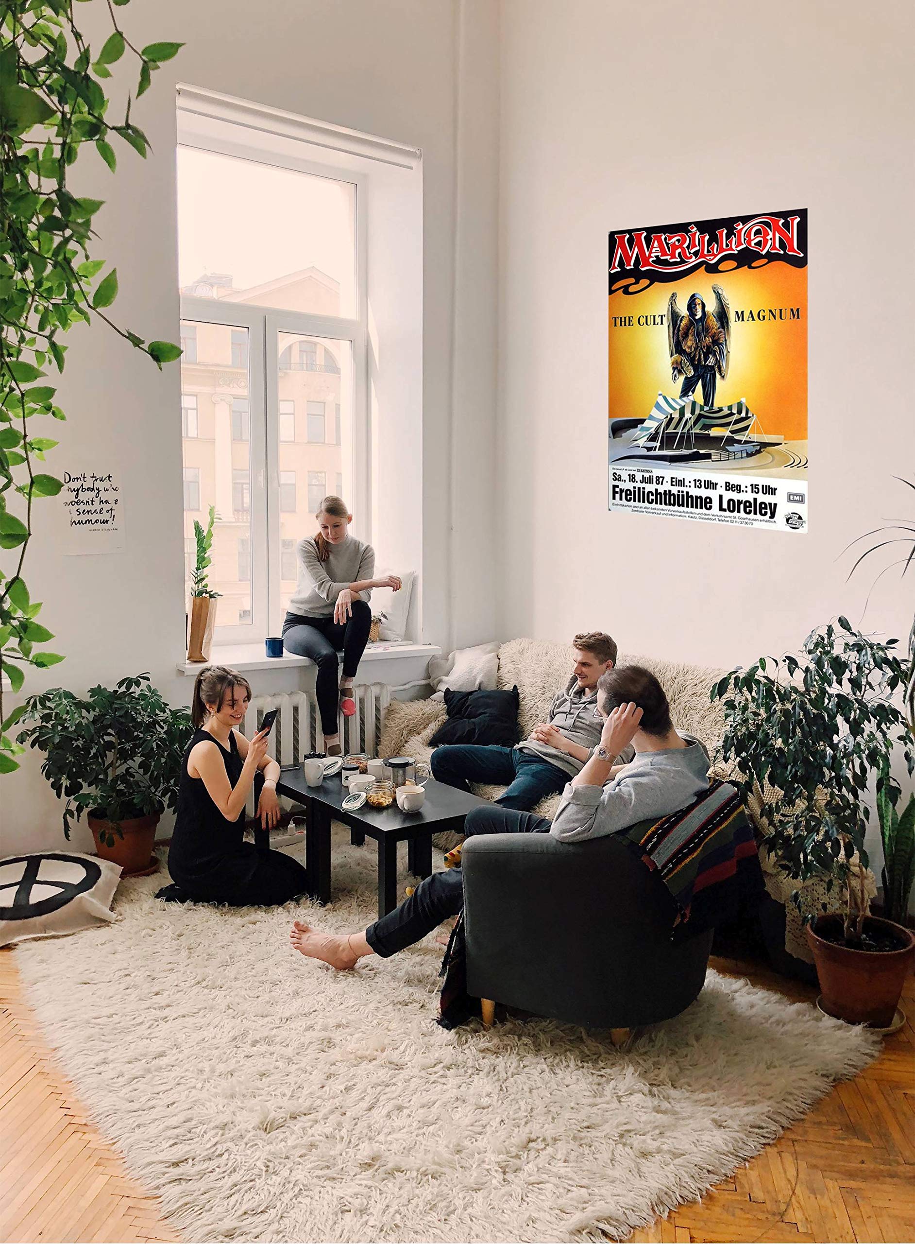 Marillion - The Cult Magnum, Loreley 1987 » Konzertplakat/Premium Poster | Live Konzert Veranstaltung | DIN A1 «