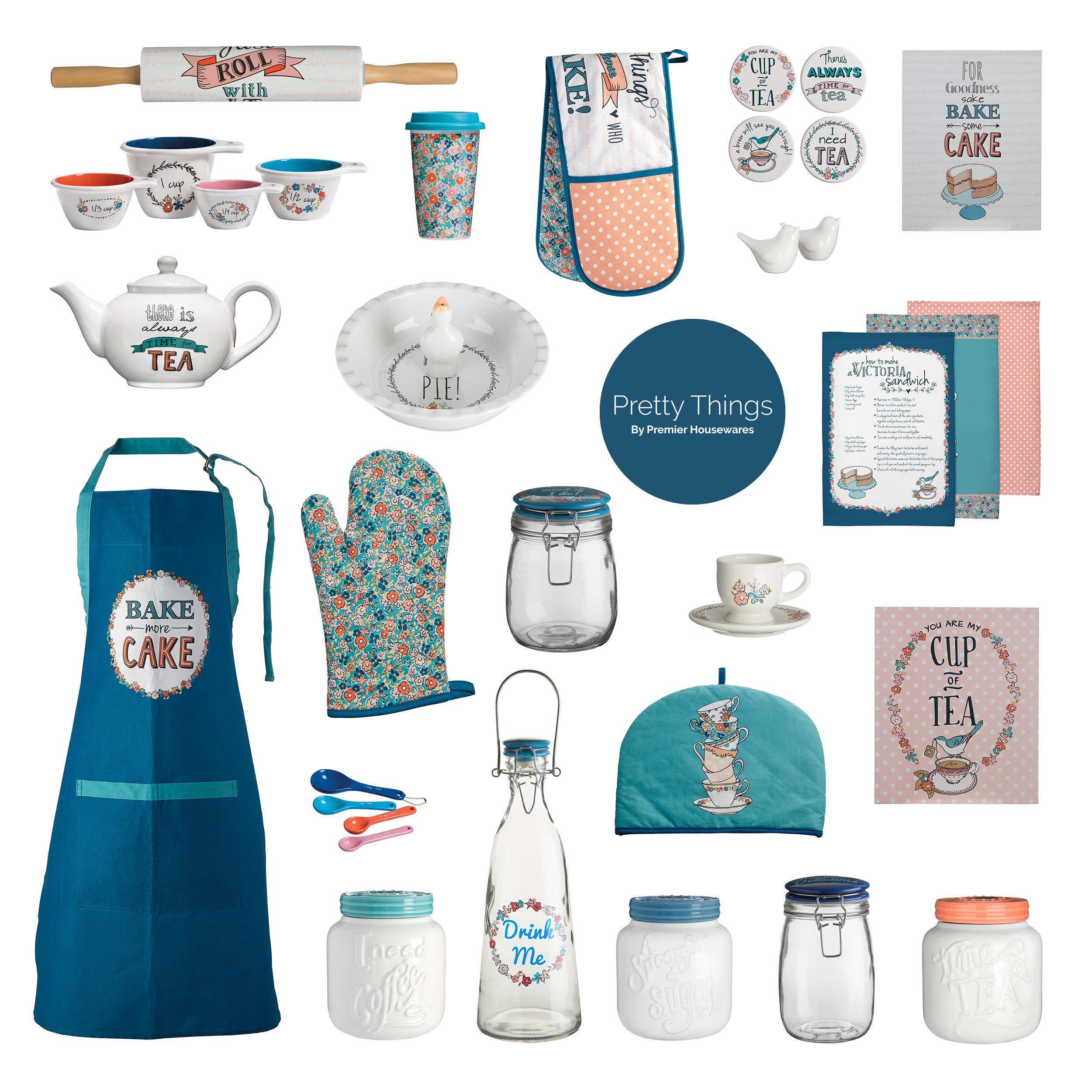 Gants De Cuisine Doubles En Coton – Multicolore, Résistants à La Chaleur, 83 Cm, Avec Message « Good Things Come To Those Who Bake »