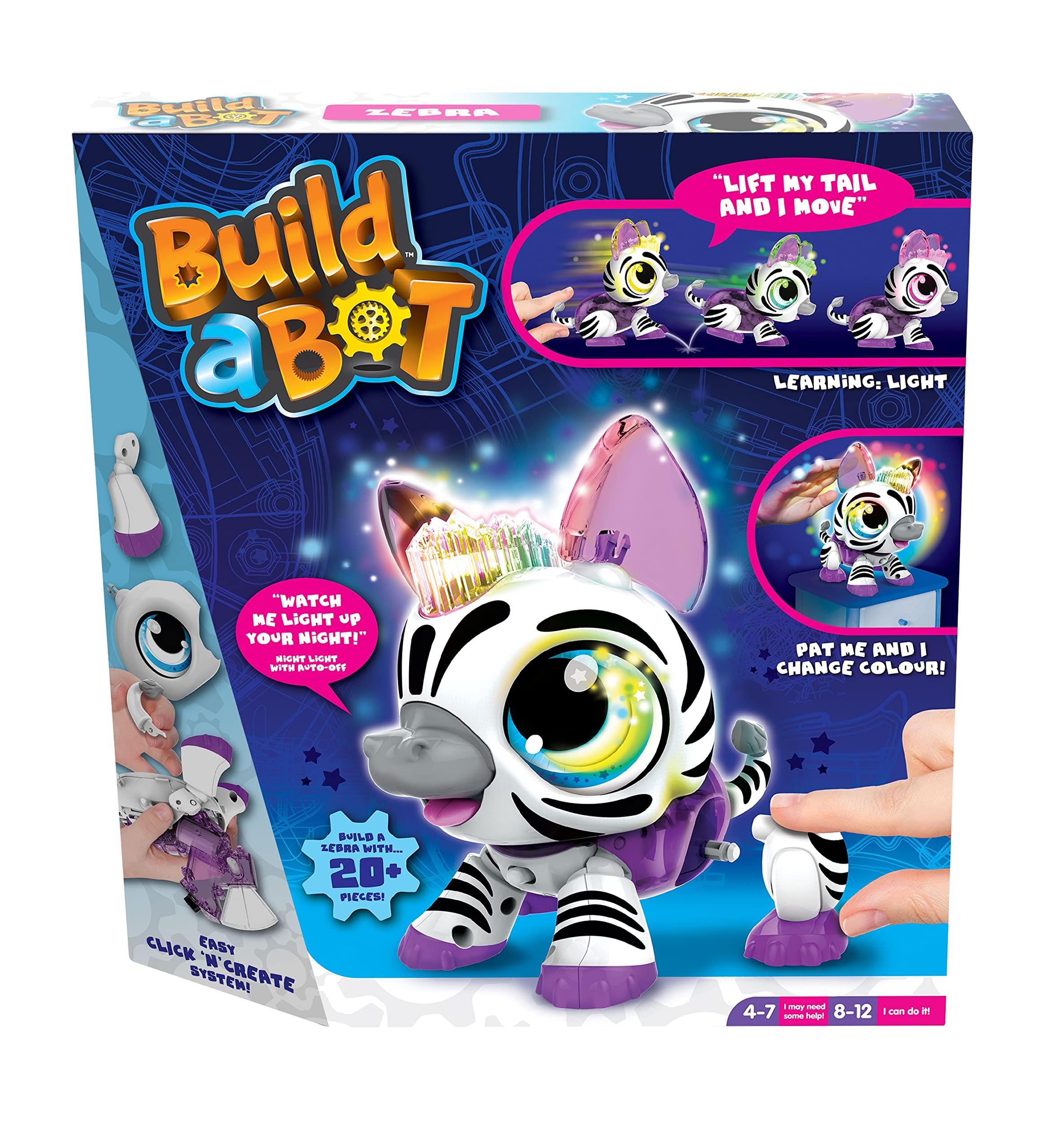 Build-A-Bot Build a Bot Light Up Zebra Robotics Kit