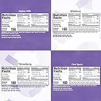 Vista 6 de Milka Paquete variado de barras de chocolate europeas, chocolate con leche alpino, manchas de vaca, fresa y avellana integral, barras de 3.52 onzas