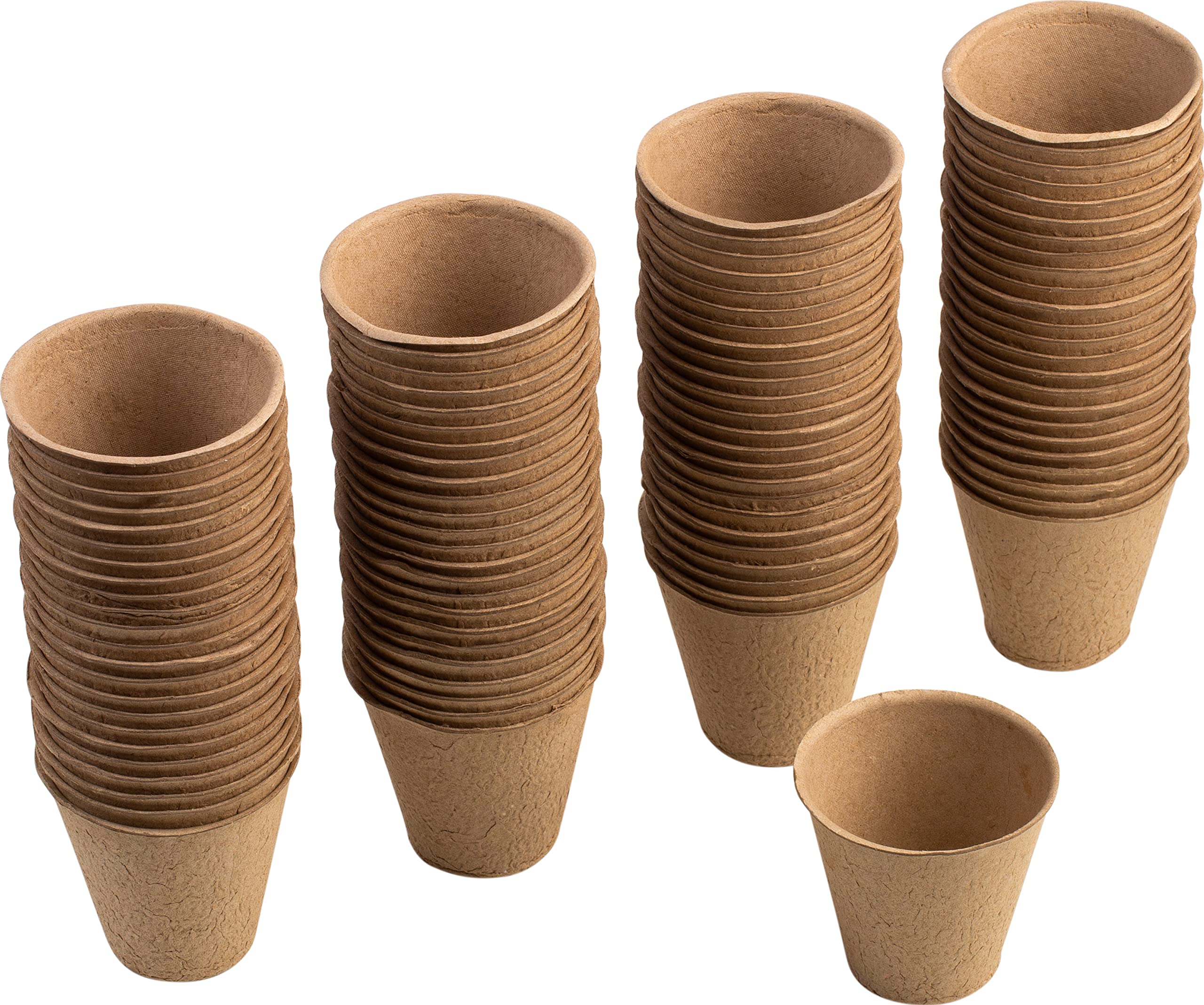 Meister Anzuchttöpfe Ø 8 cm - Praktisches Set mit 96 Stück - Aus Papierzellstoff - Biologisch abbaubar, Pflanztopf, Saattopf, Pflanzenanzucht, WU9968320, Natur